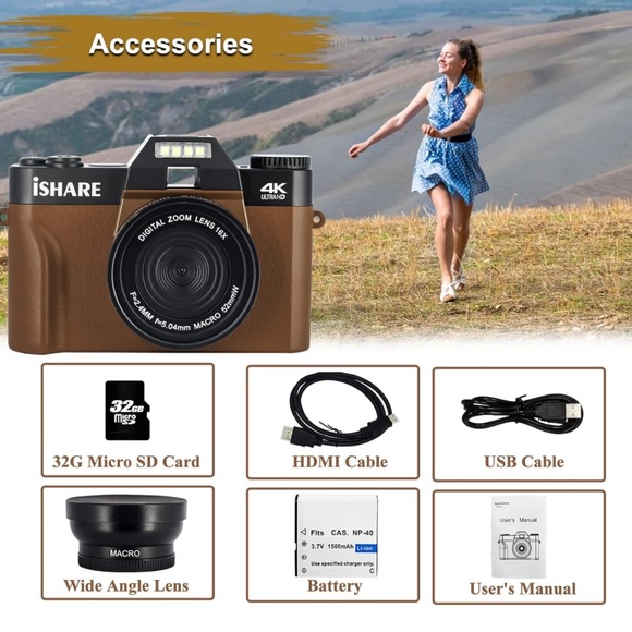 iShare 4K digital camera | 48mp fHD video | WiFi | 3” inch screen - Picture 3 of 9